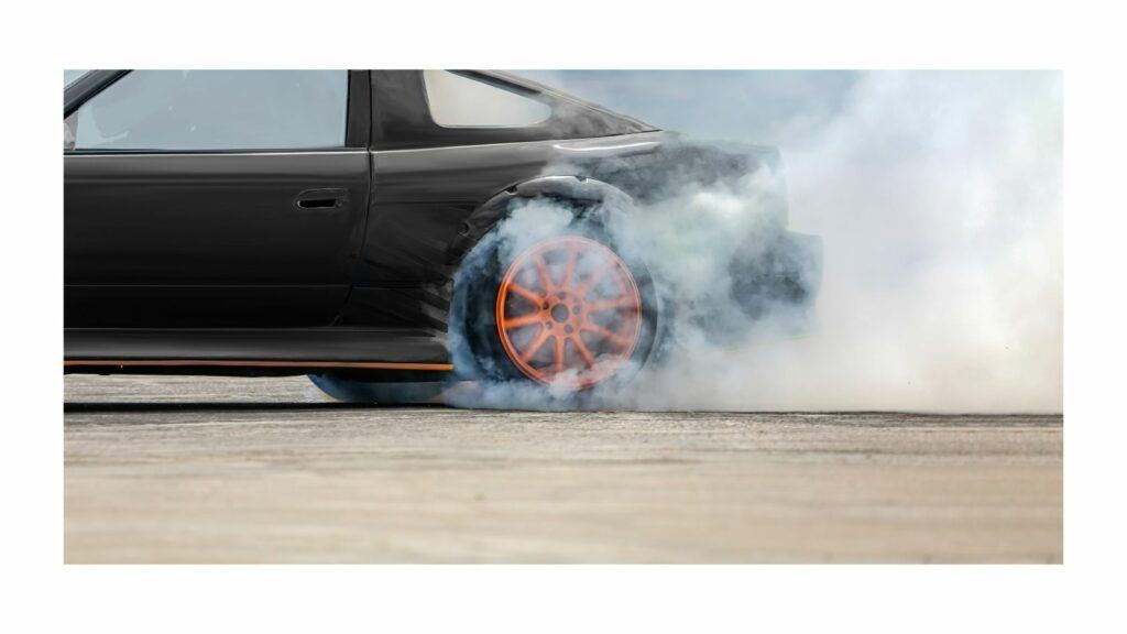 Burning tire