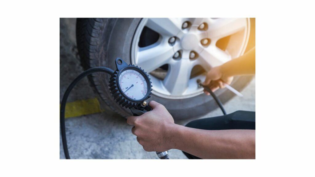 Tire inflating gauge