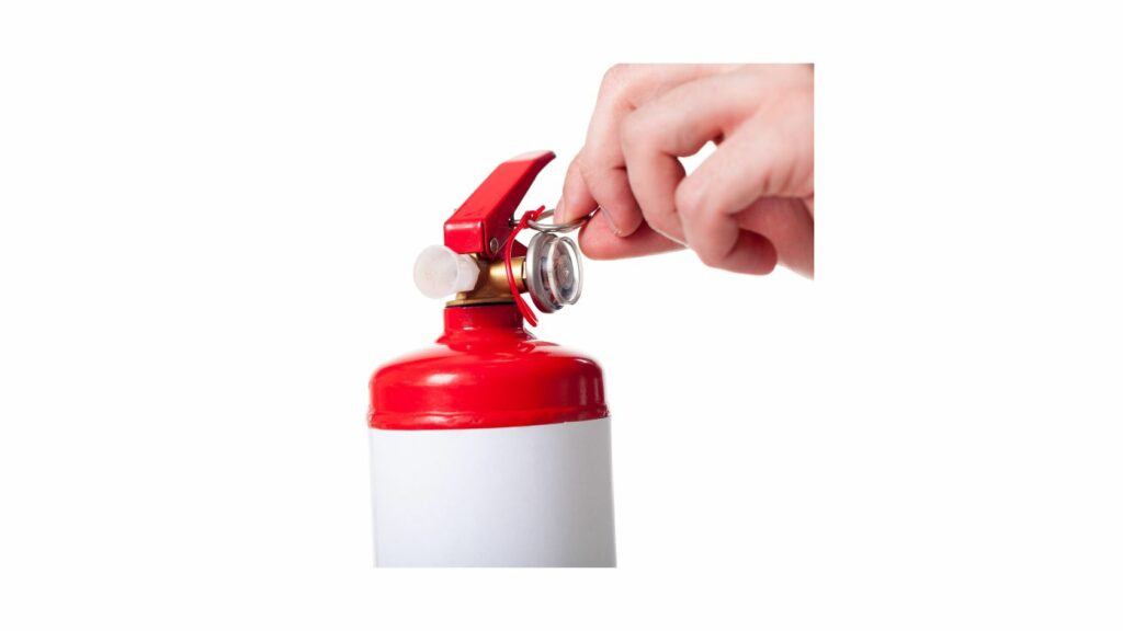 Using a fire extinguisher