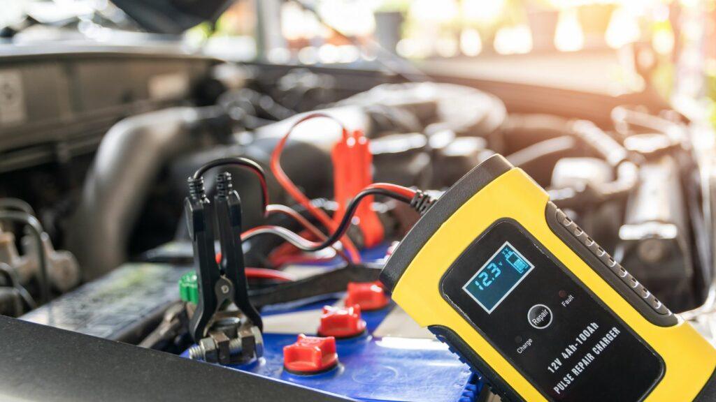 Jump Starting A Car With Battery Charger