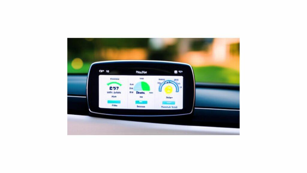 Car dashboard of Tire Pressure Monitoring System with different modes