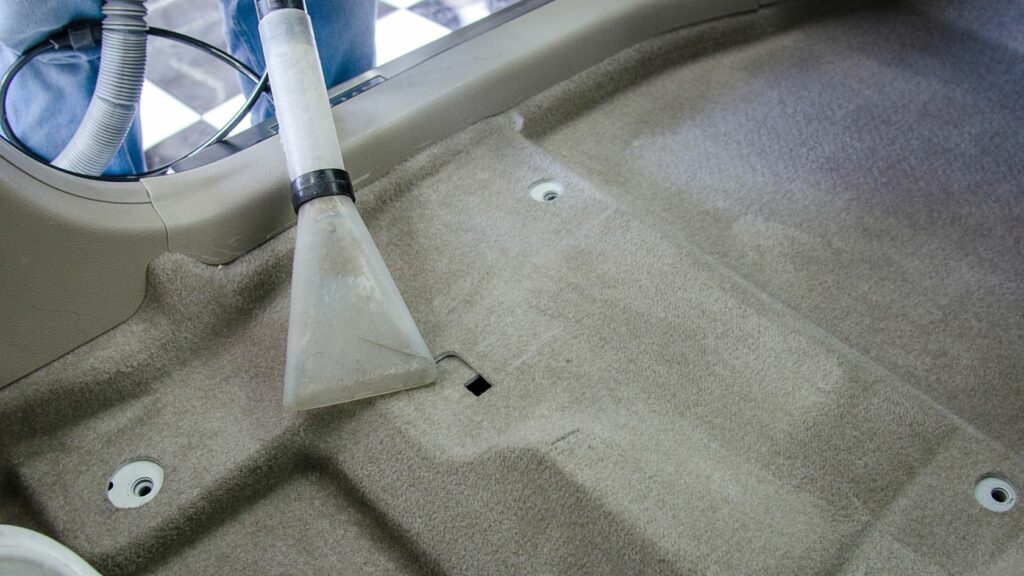 Vacuuming Car Carpet