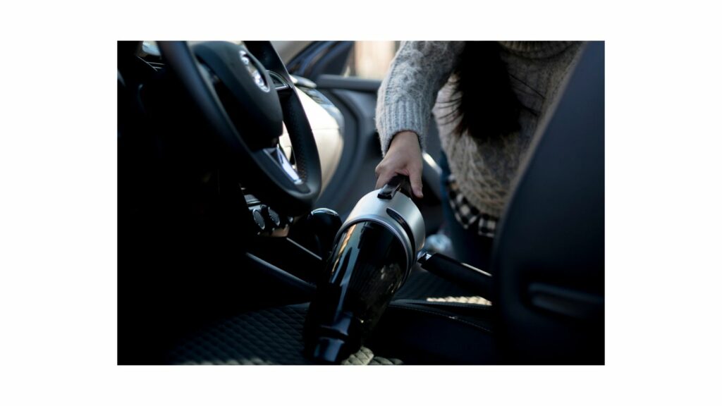 Vacuuming Car Interior