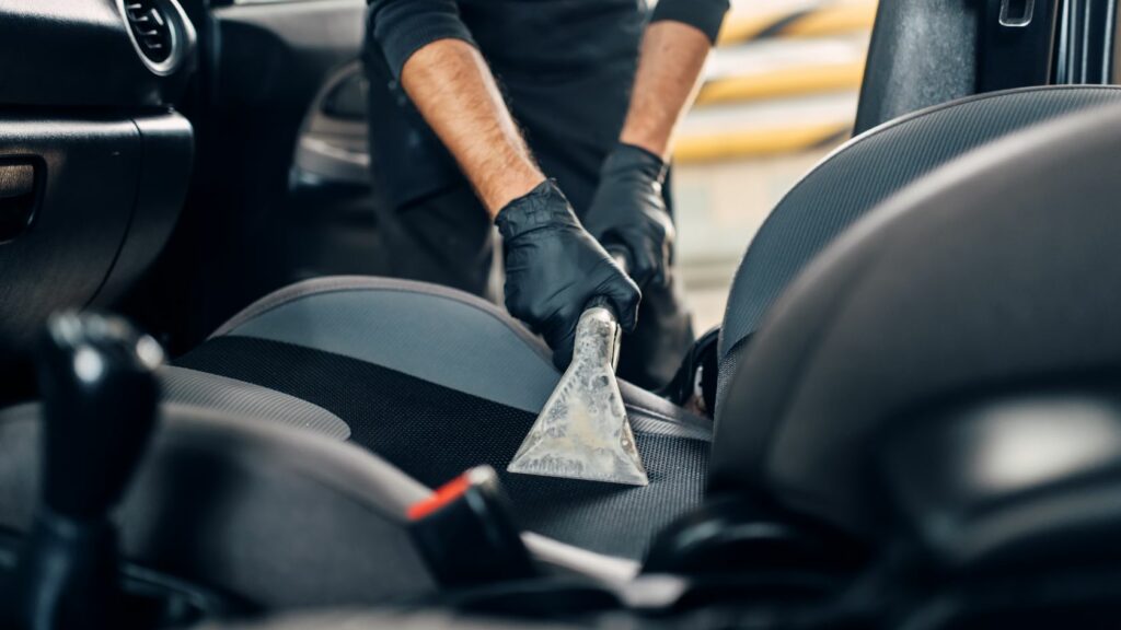 Vacuuming Car Interiors