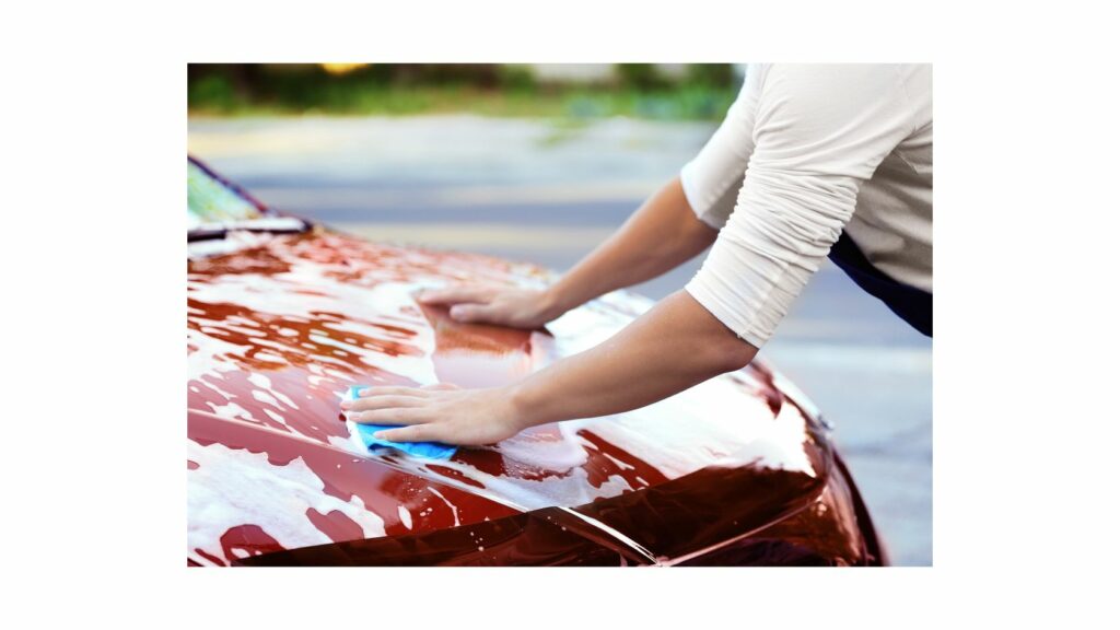 Washing A Car Bonnet