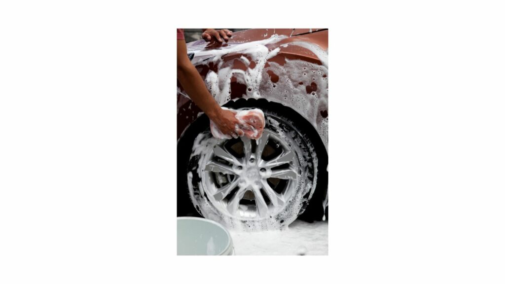 Washing Car Wheel