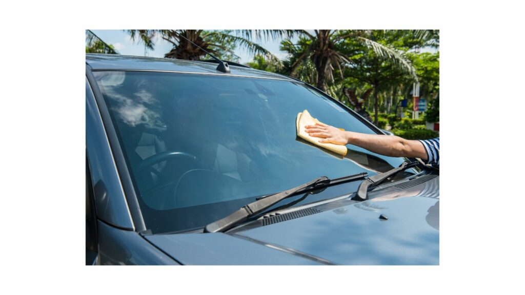 Cleaning Car Windshield