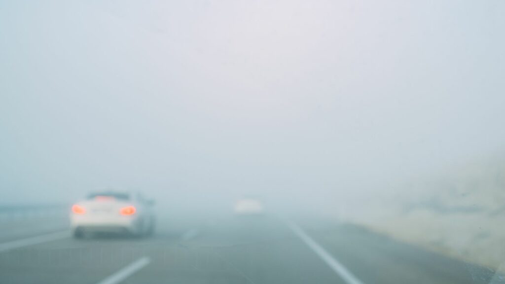 Driving With A Foggy Car Windshield