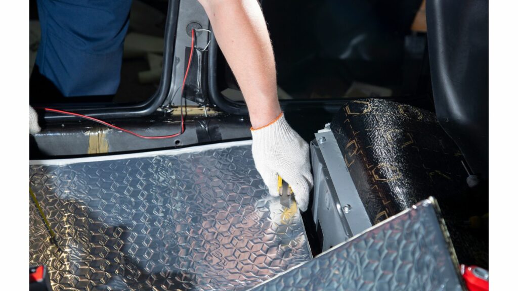 Installing Sound Deadening Mats on Car Floor