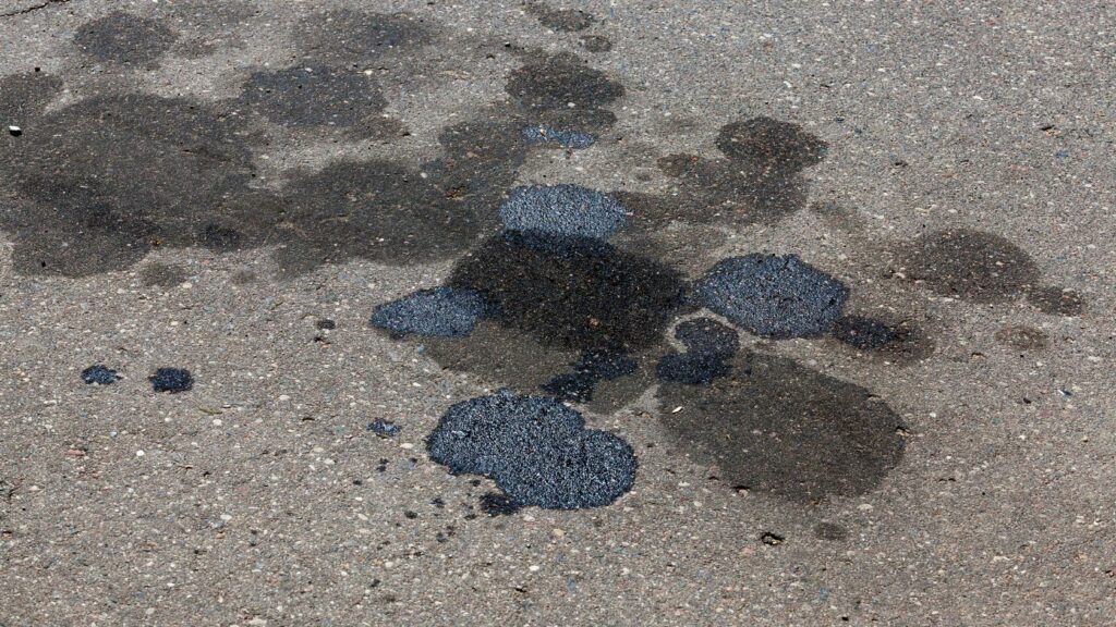 Fuel Puddle on the Road