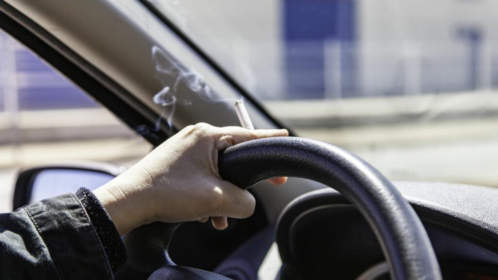 Smoking While Driving a Car