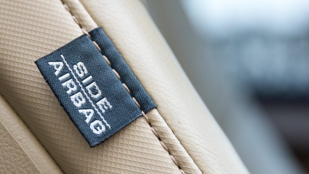 Car Seat with Side Airbag Label