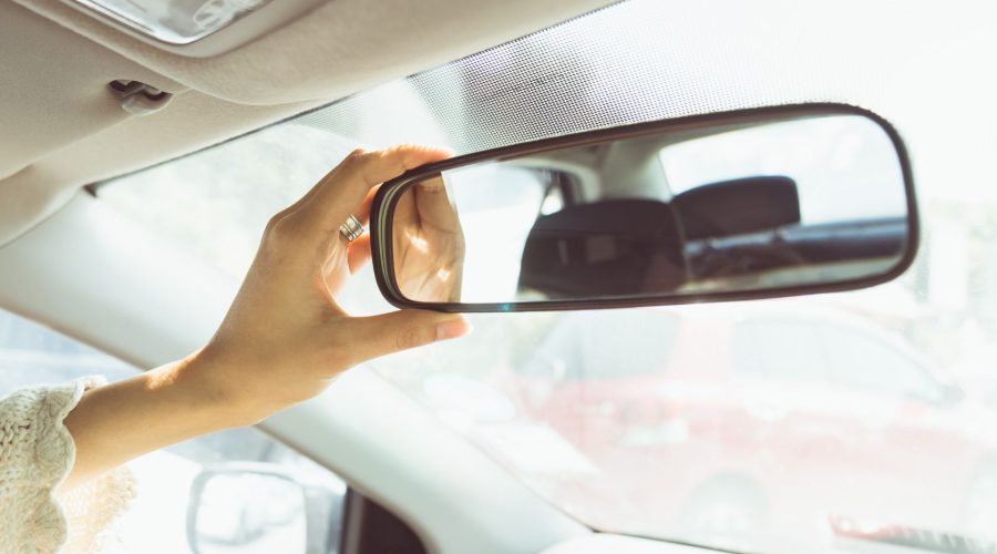 Adjusting a Car Rear Mirror