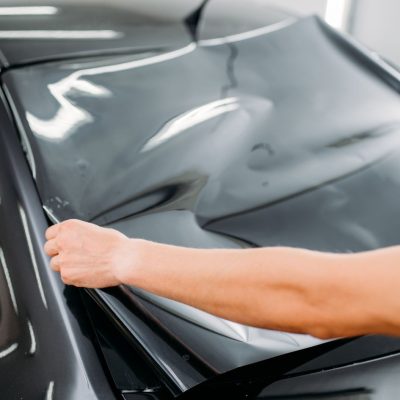 Applying Tint On Car Rear Windshield