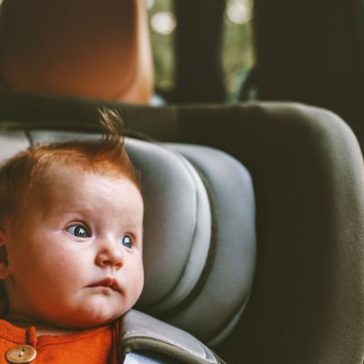 Baby Sitting in Rear-Facing Car Seat