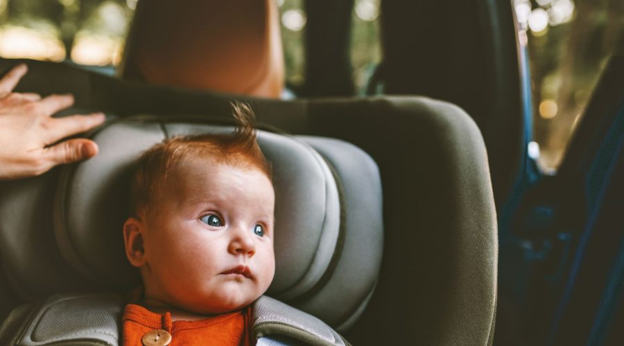 Baby Sitting in Rear-Facing Car Seat