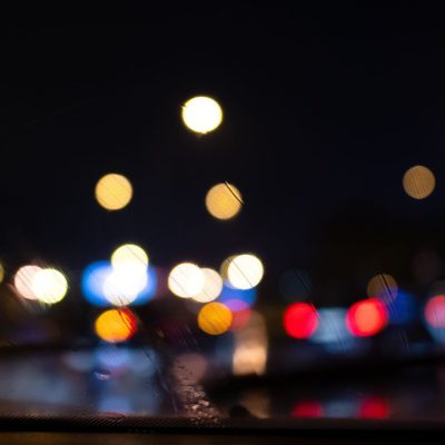 Blurry and Distorted Car Windshield