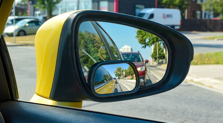 Car Side View Mirror With A Blind Spot Mirror