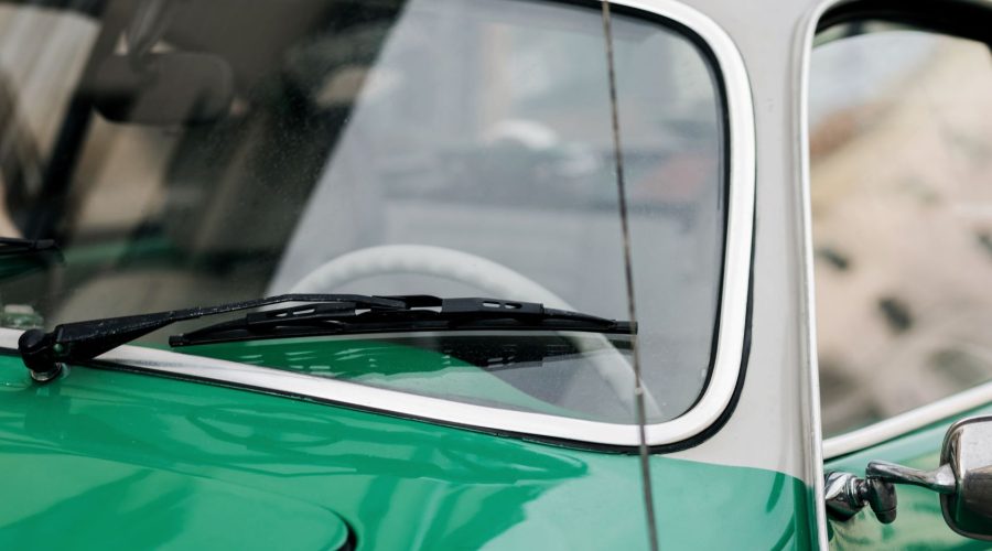 Car Windshield With Wiper