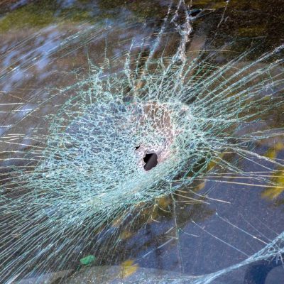Cracked Windshield Of A Car