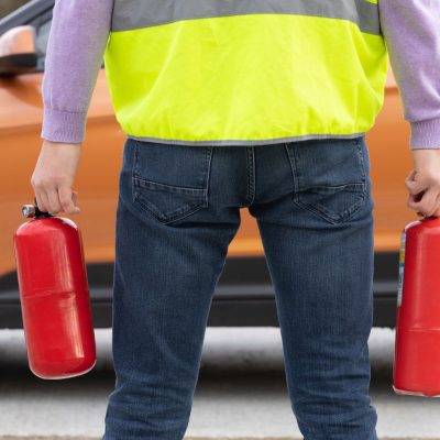 Fire Extinguisher Safety in a car