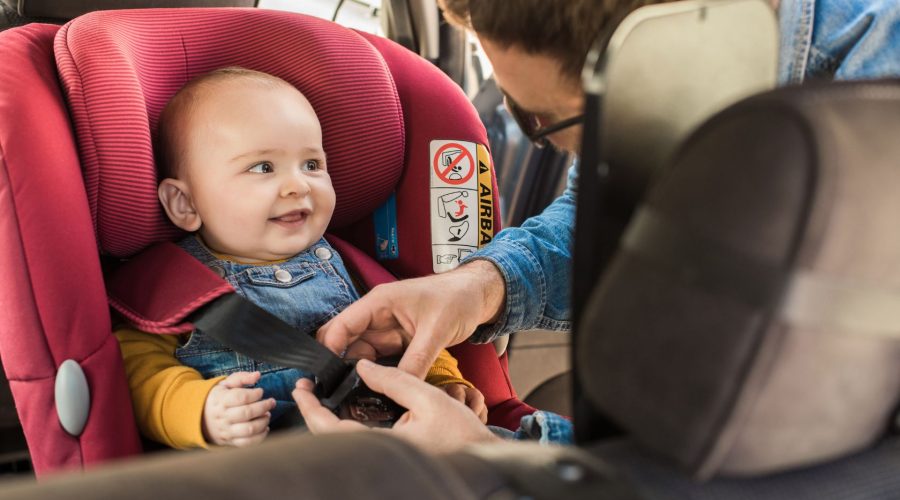 Making A Baby Sit On A Baby Car Seat