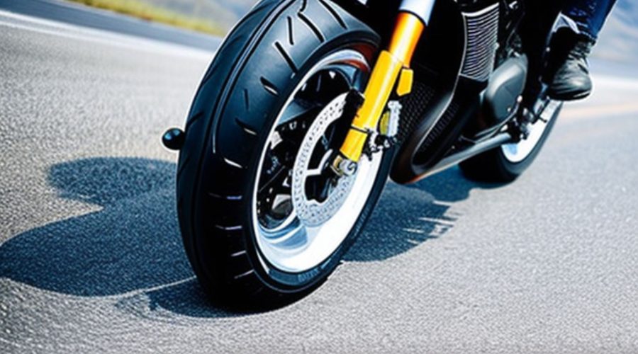Motorcycle with new slippery tires