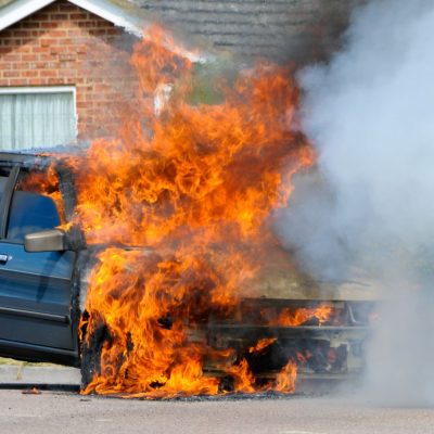 Causes of parked car catching fire