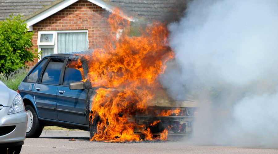 Causes of parked car catching fire