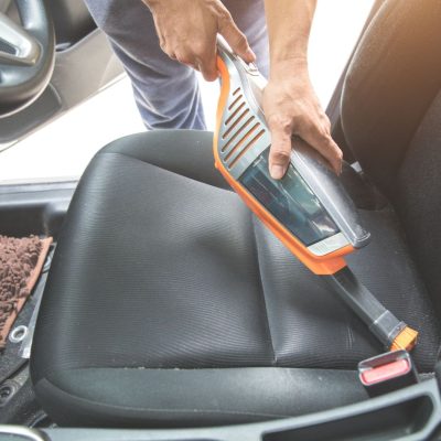 Vacuuming A Car Seat